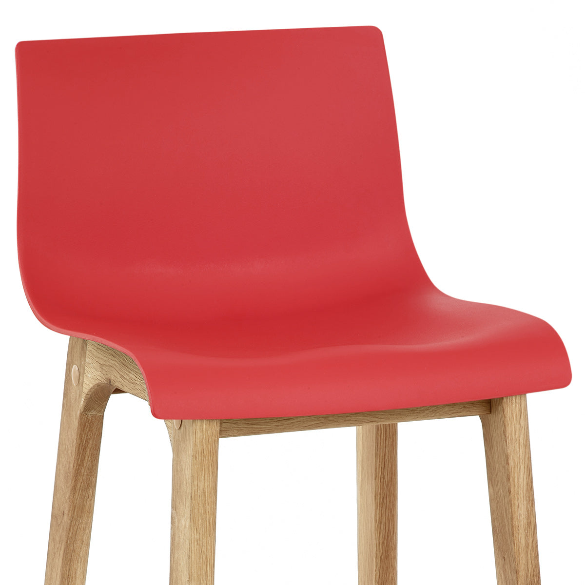 Taburete Madera Resina - Drift Alto Rojo