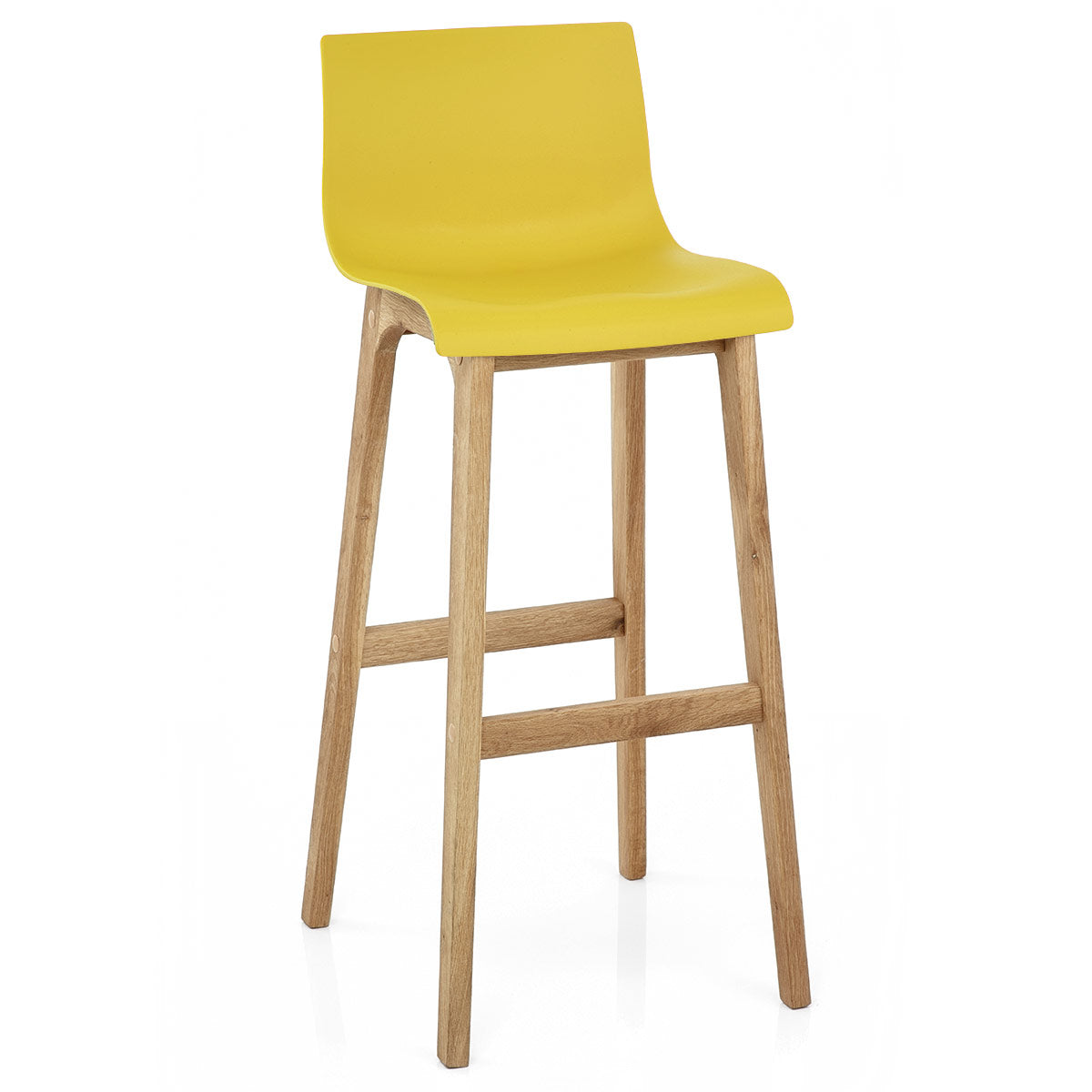 Taburete Madera Resina - Drift Alto Amarillo