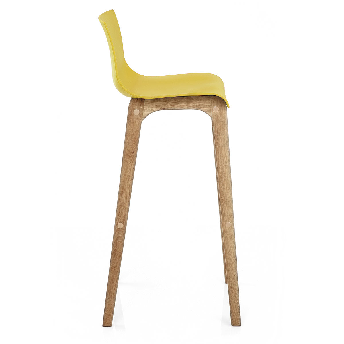 Taburete Madera Resina - Drift Alto Amarillo