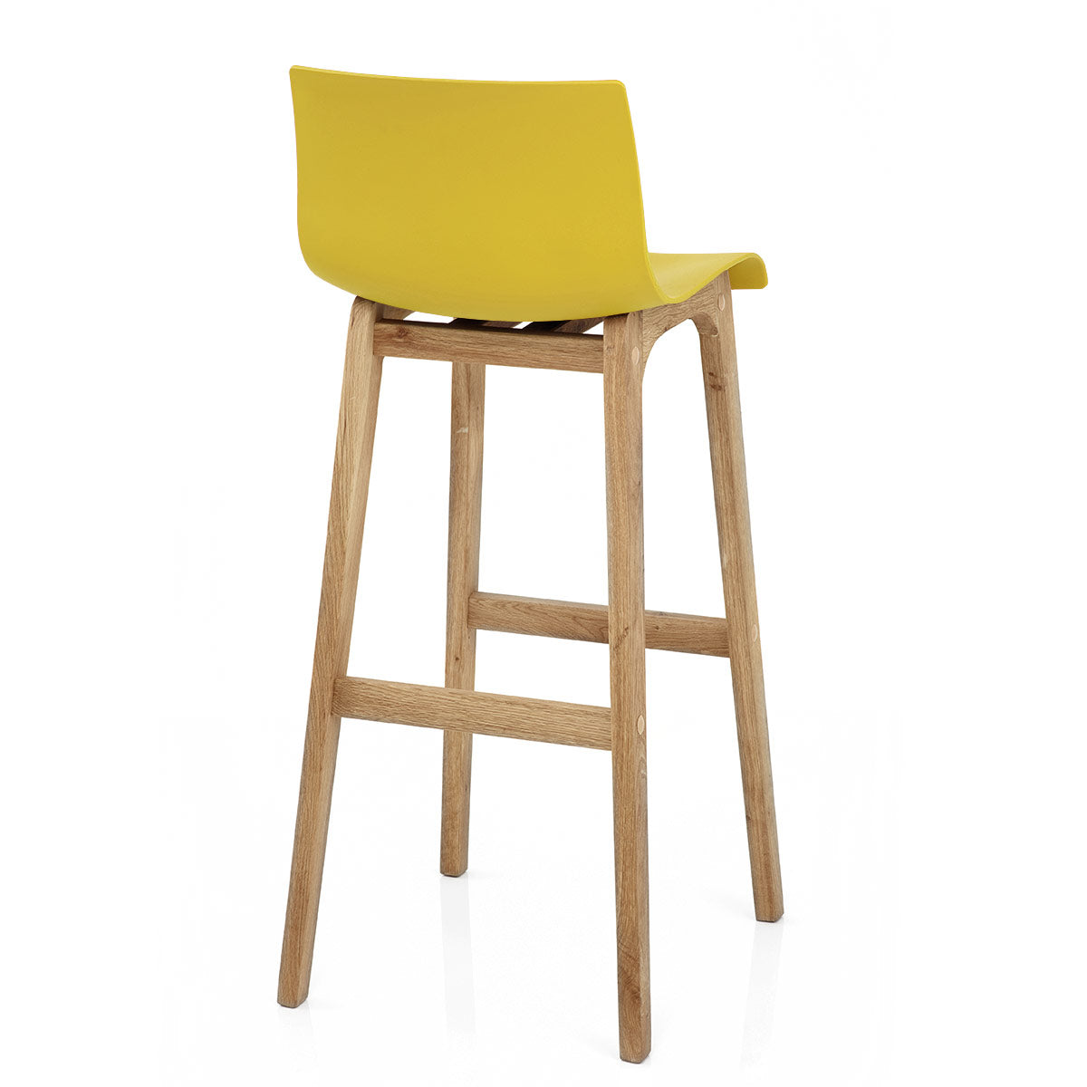 Taburete Madera Resina - Drift Alto Amarillo