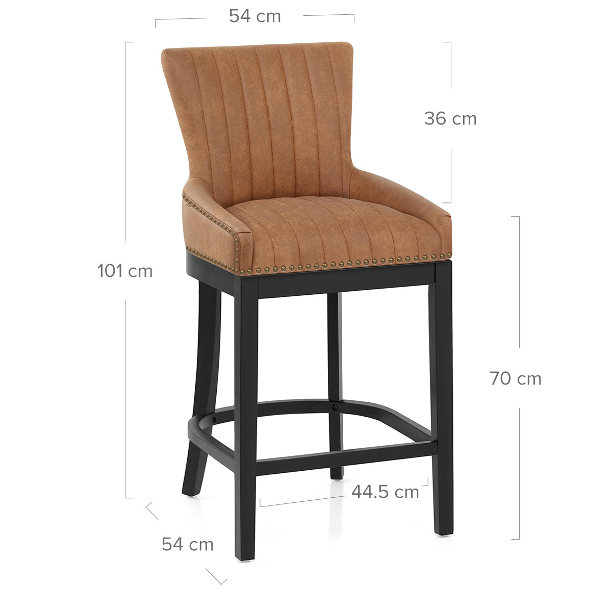 Taburete Polipiel Madera - Chiltern Marrón