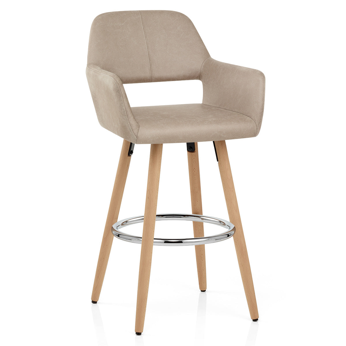 Taburete Polipiel Antiguo Madera - Kite Gris Pardo