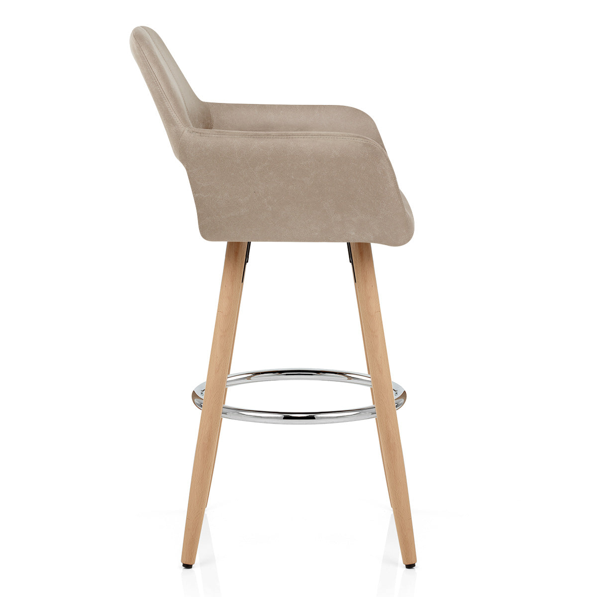 Taburete Polipiel Antiguo Madera - Kite Gris Pardo