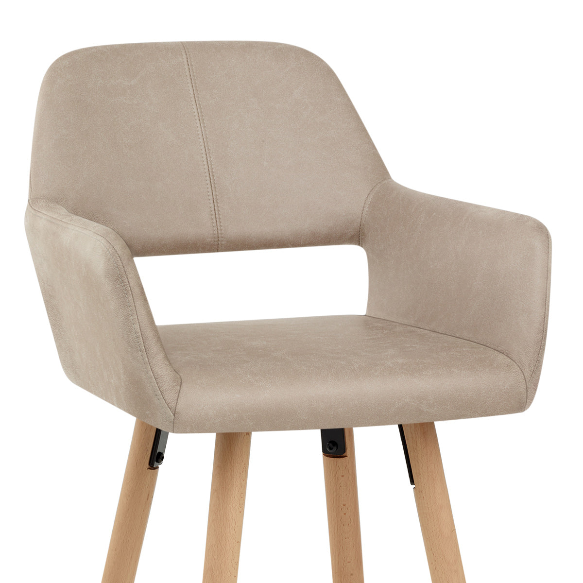 Taburete Polipiel Antiguo Madera - Kite Gris Pardo
