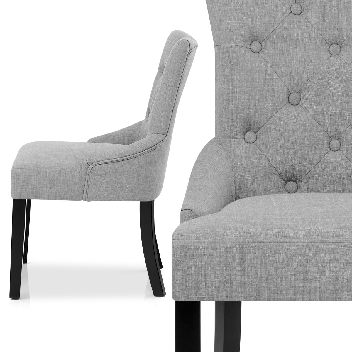 Silla Tela Madera - Verdi Gris