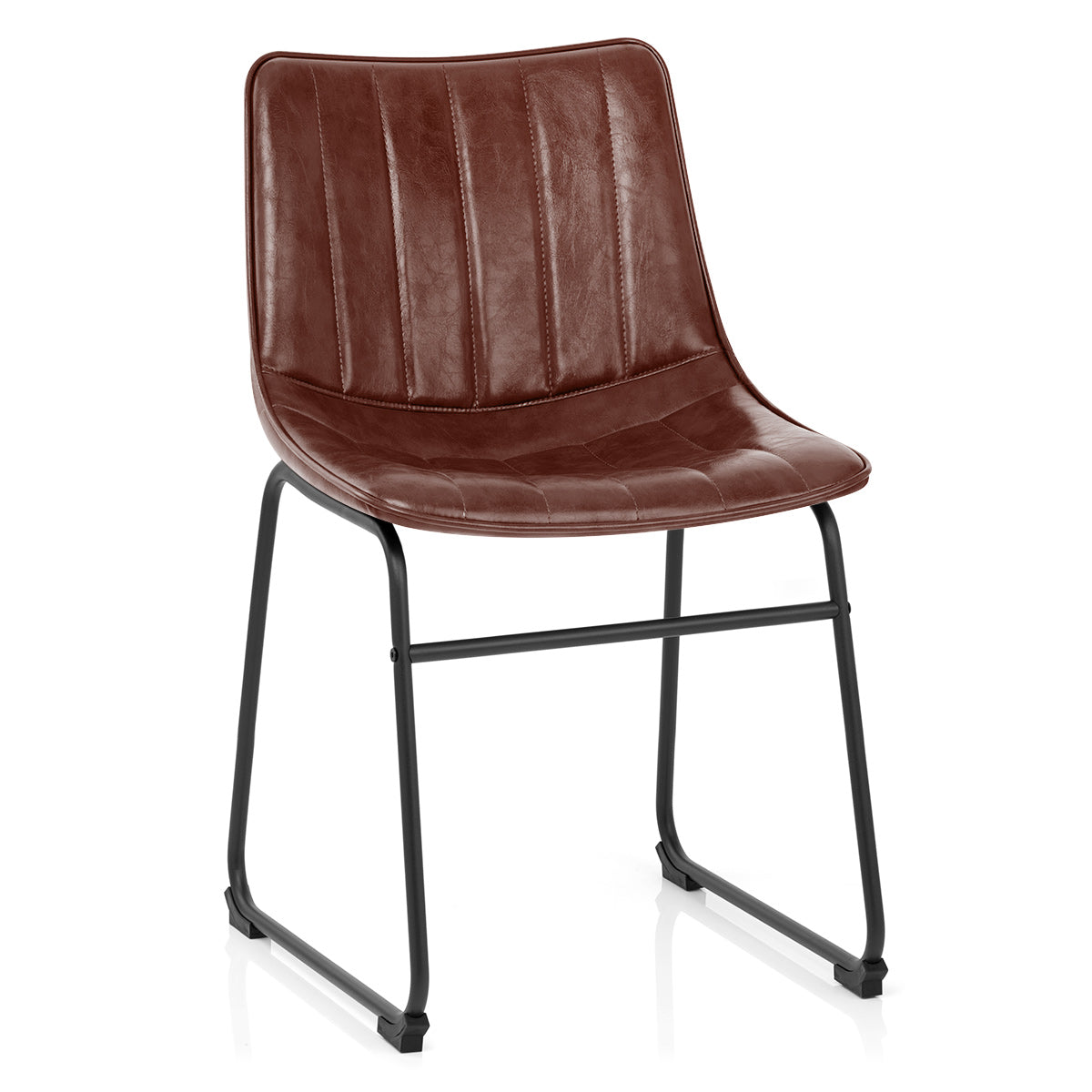 Silla Polipiel Metal - Tucker Marrón