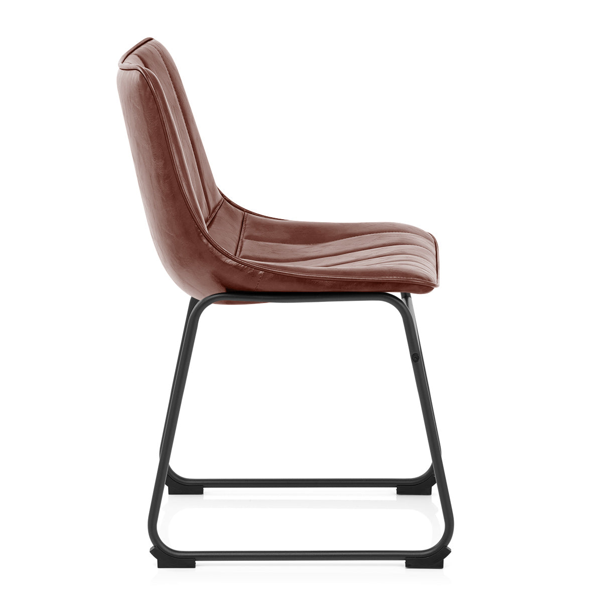 Silla Polipiel Metal - Tucker Marrón