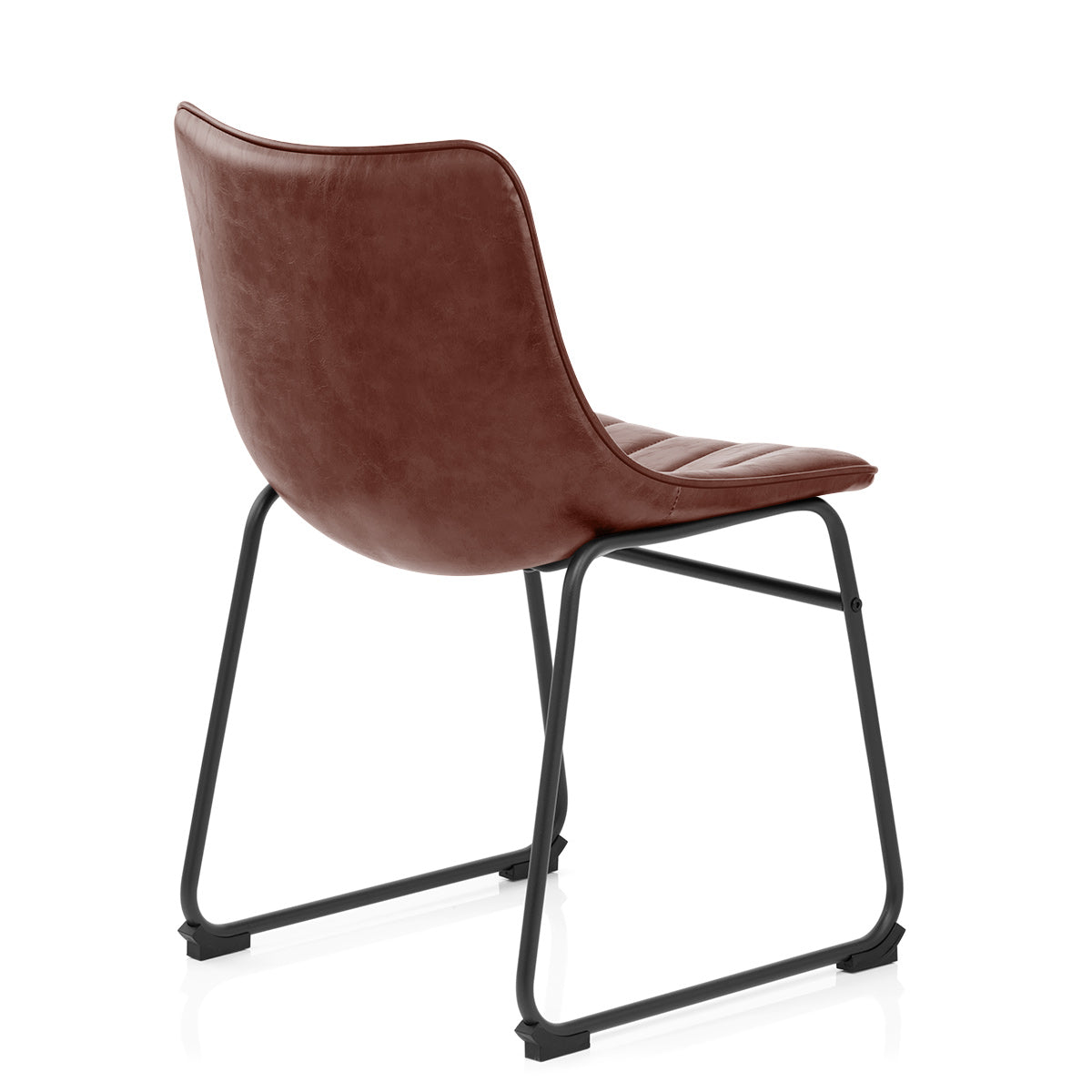 Silla Polipiel Metal - Tucker Marrón