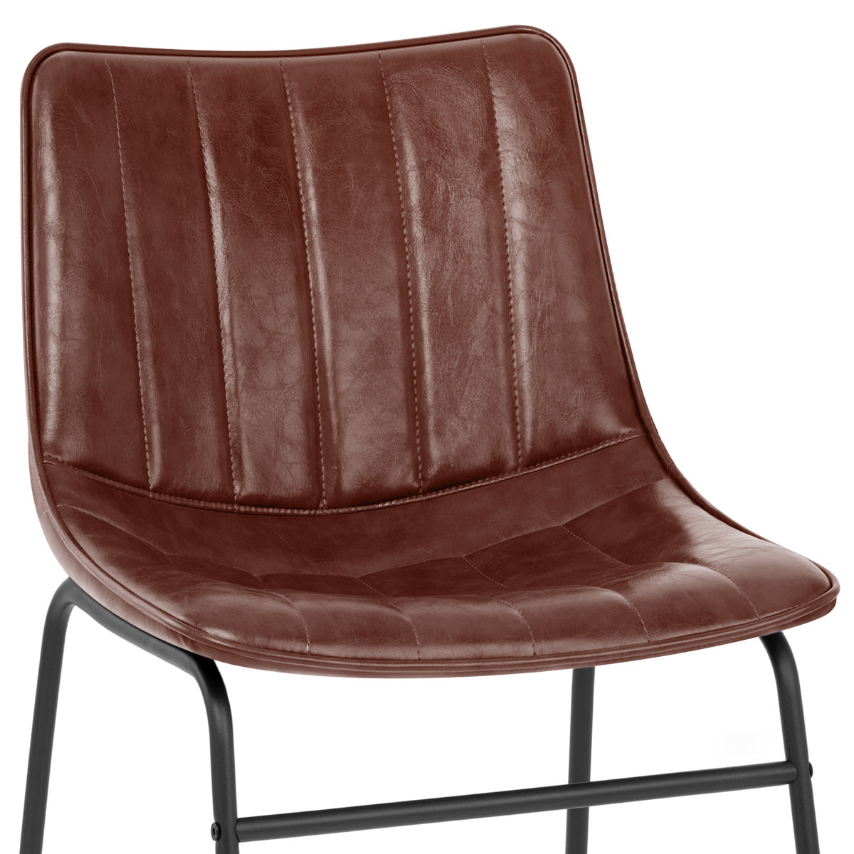 Silla Polipiel Metal - Tucker Marrón