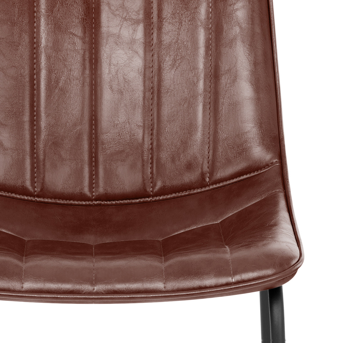 Silla Polipiel Metal - Tucker Marrón