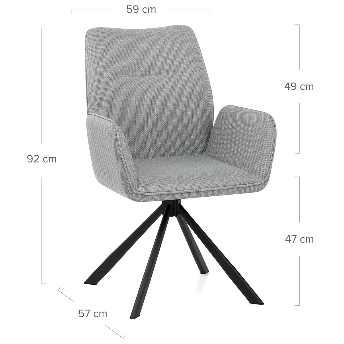 Silla Tela - Rici Gris