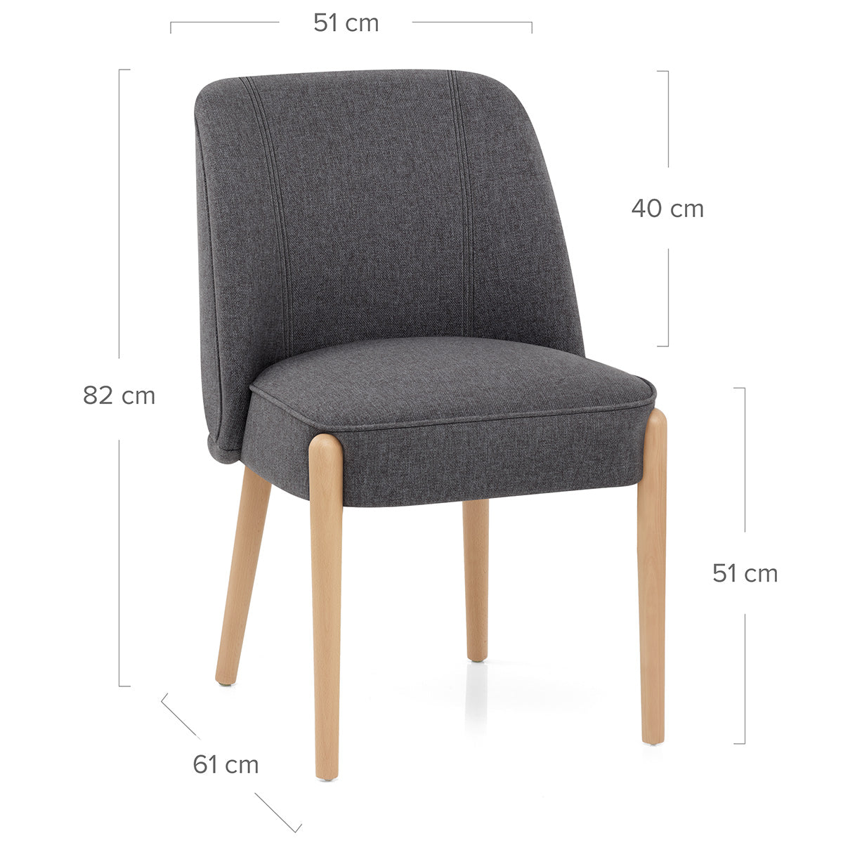 Silla Tela - Avon Gris Oscuro