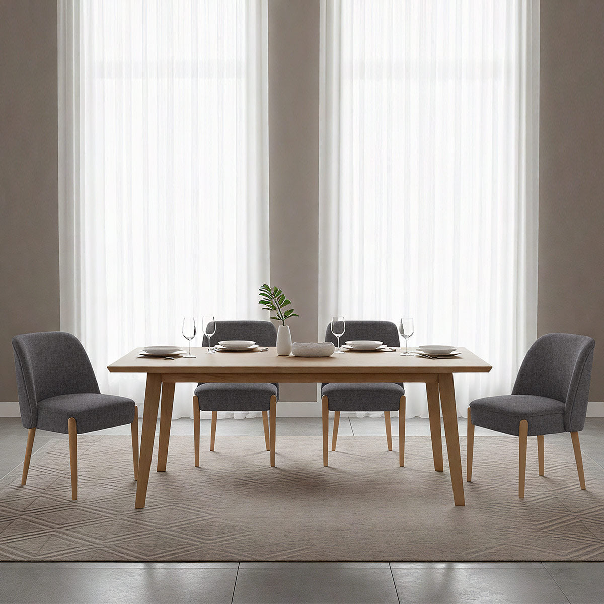 Silla Tela - Avon Gris Oscuro
