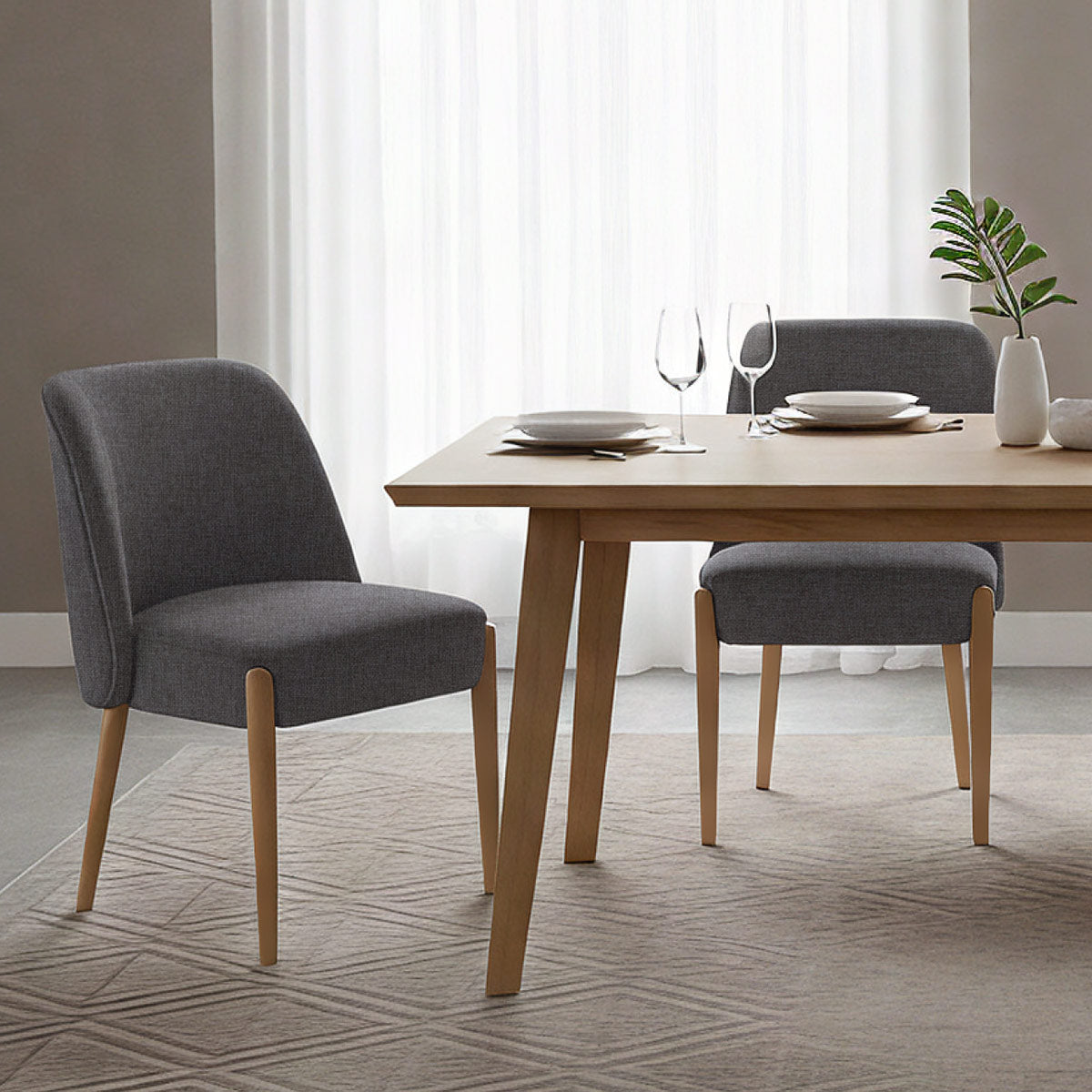 Silla Tela - Avon Gris Oscuro