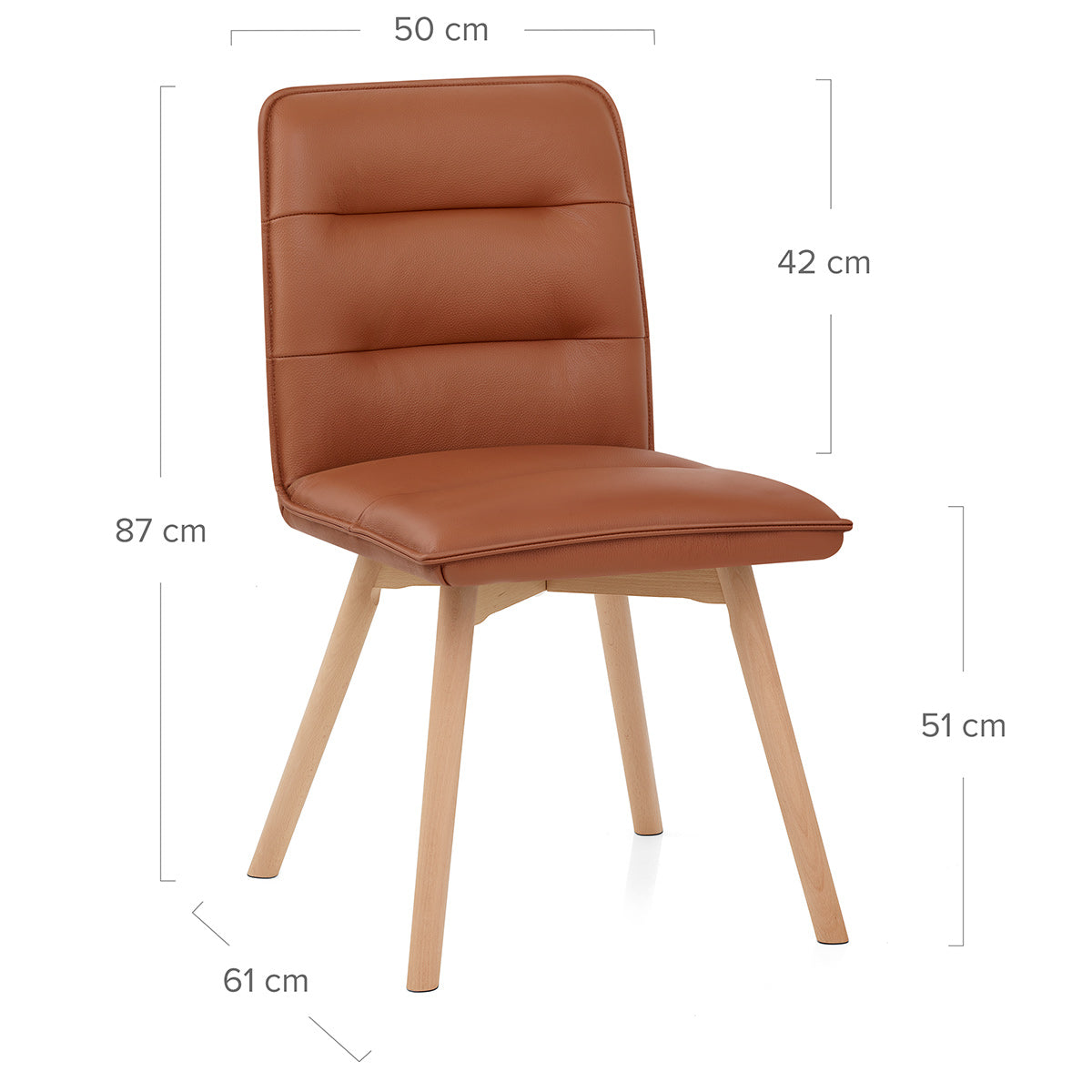 Silla Cuero Auténtico - Ciro Marrón