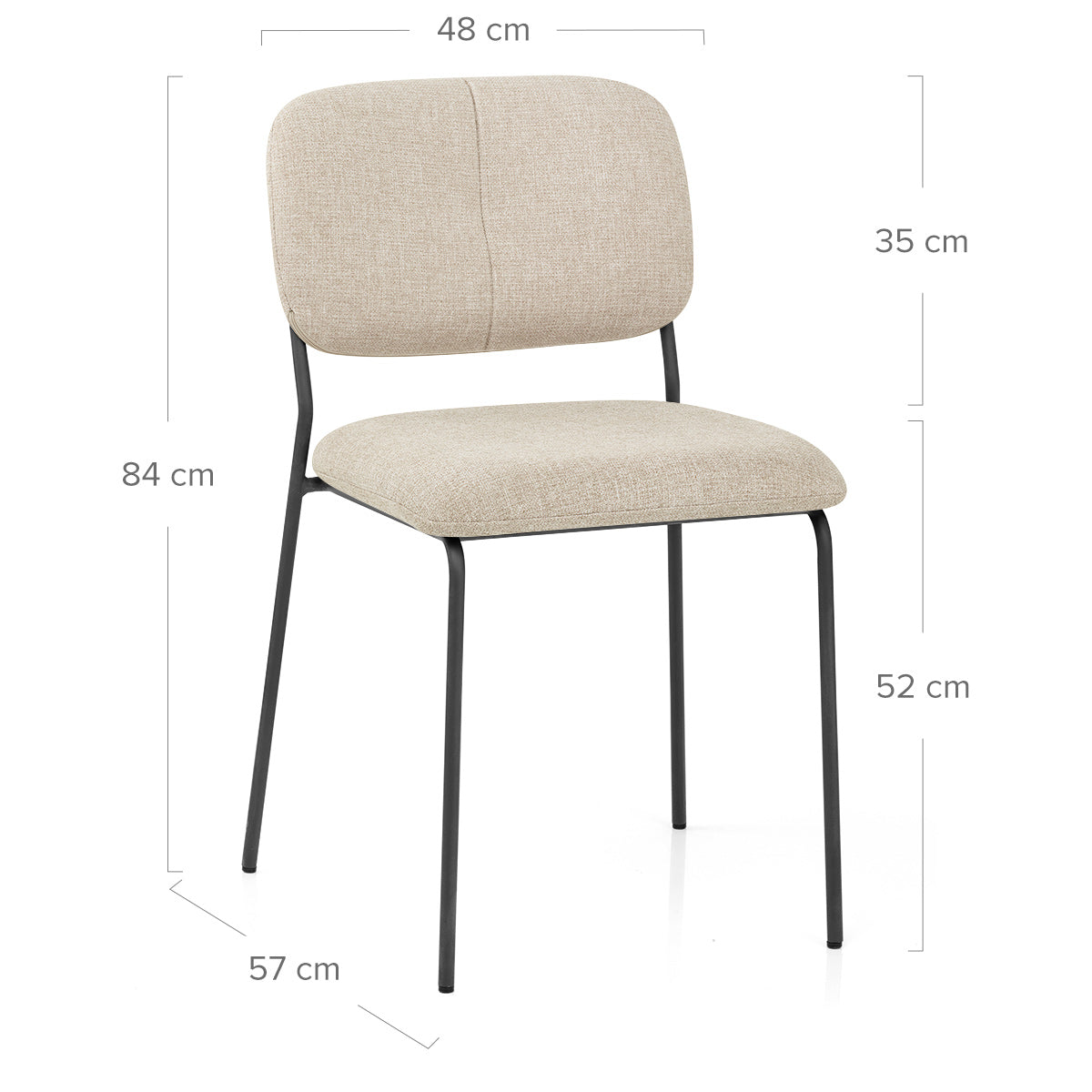 Silla Tela - Lila Crema