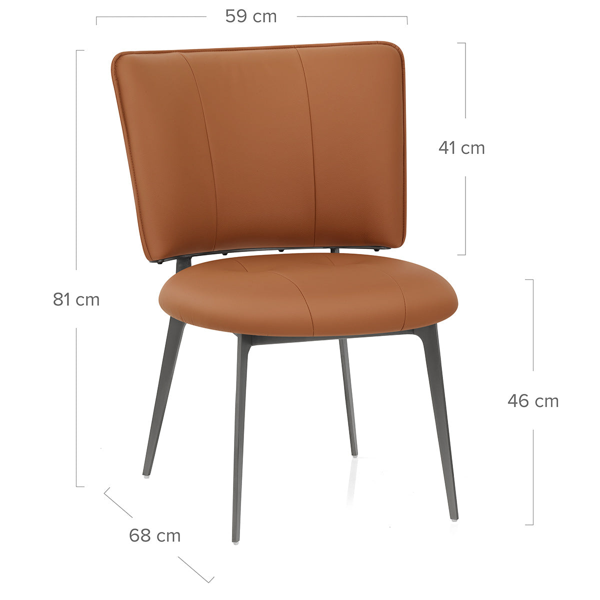 Silla Eco Piel - Ellis Marrón