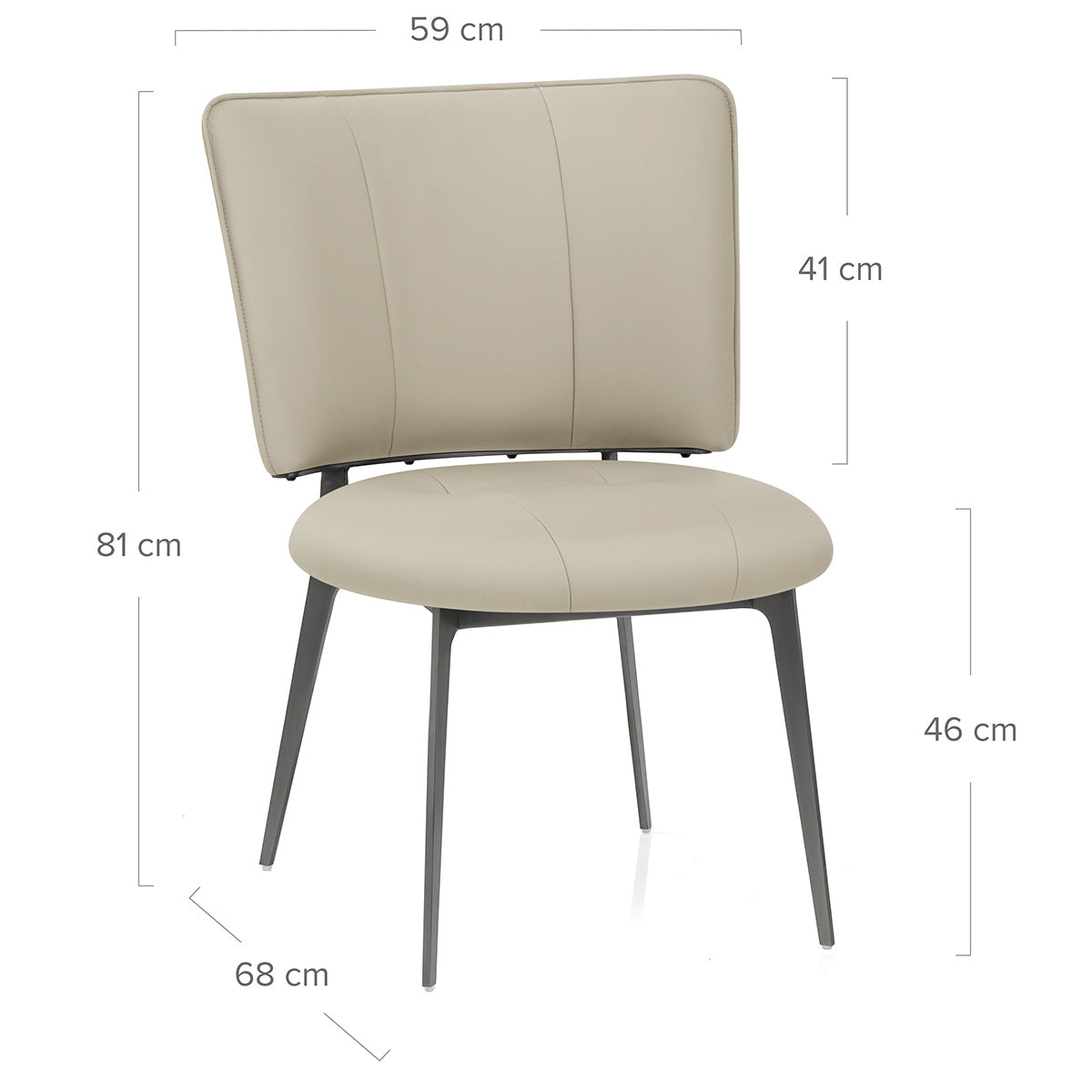 Silla Eco Piel - Ellis Gris Pardo