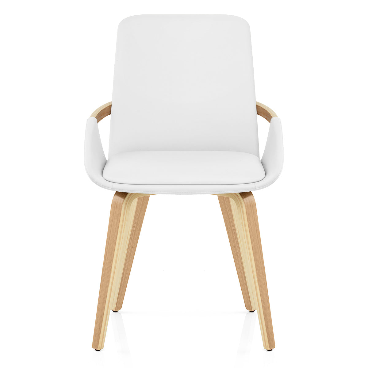 Silla Polipiel Madera - Ohio Blanco