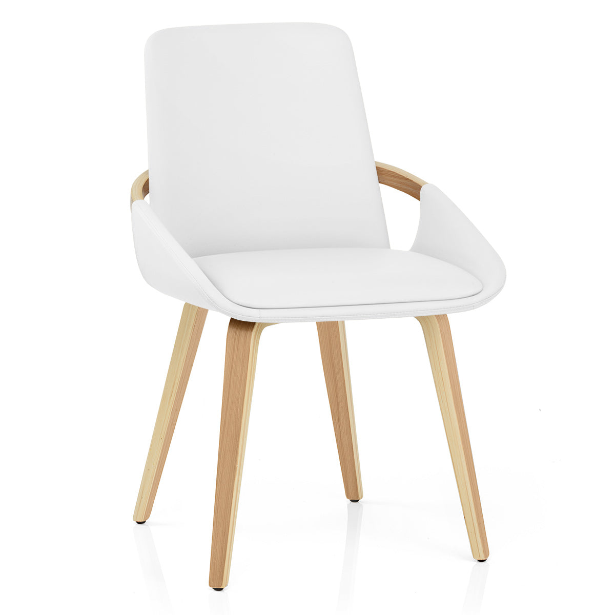 Silla Polipiel Madera - Ohio Blanco