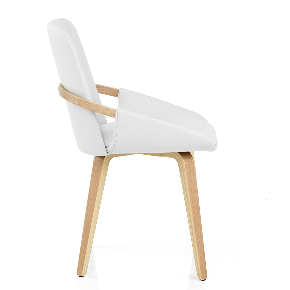 Silla Polipiel Madera - Ohio Blanco