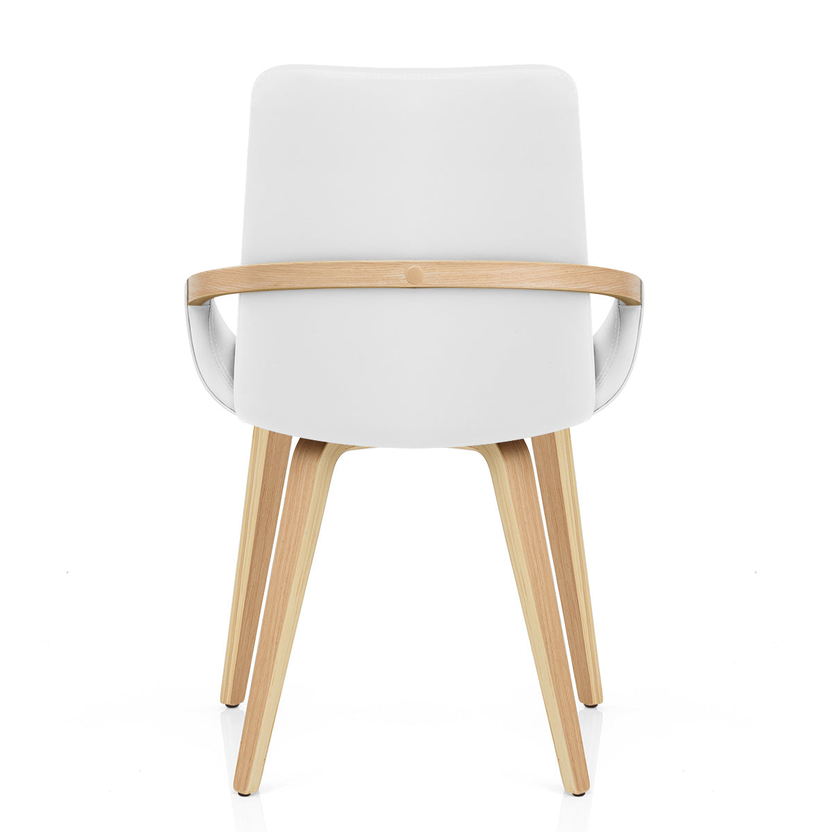 Silla Polipiel Madera - Ohio Blanco