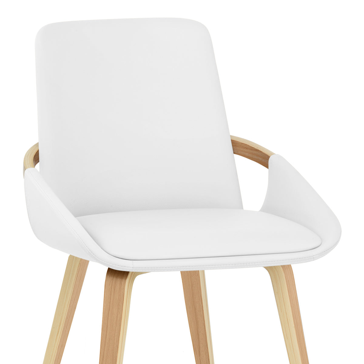 Silla Polipiel Madera - Ohio Blanco