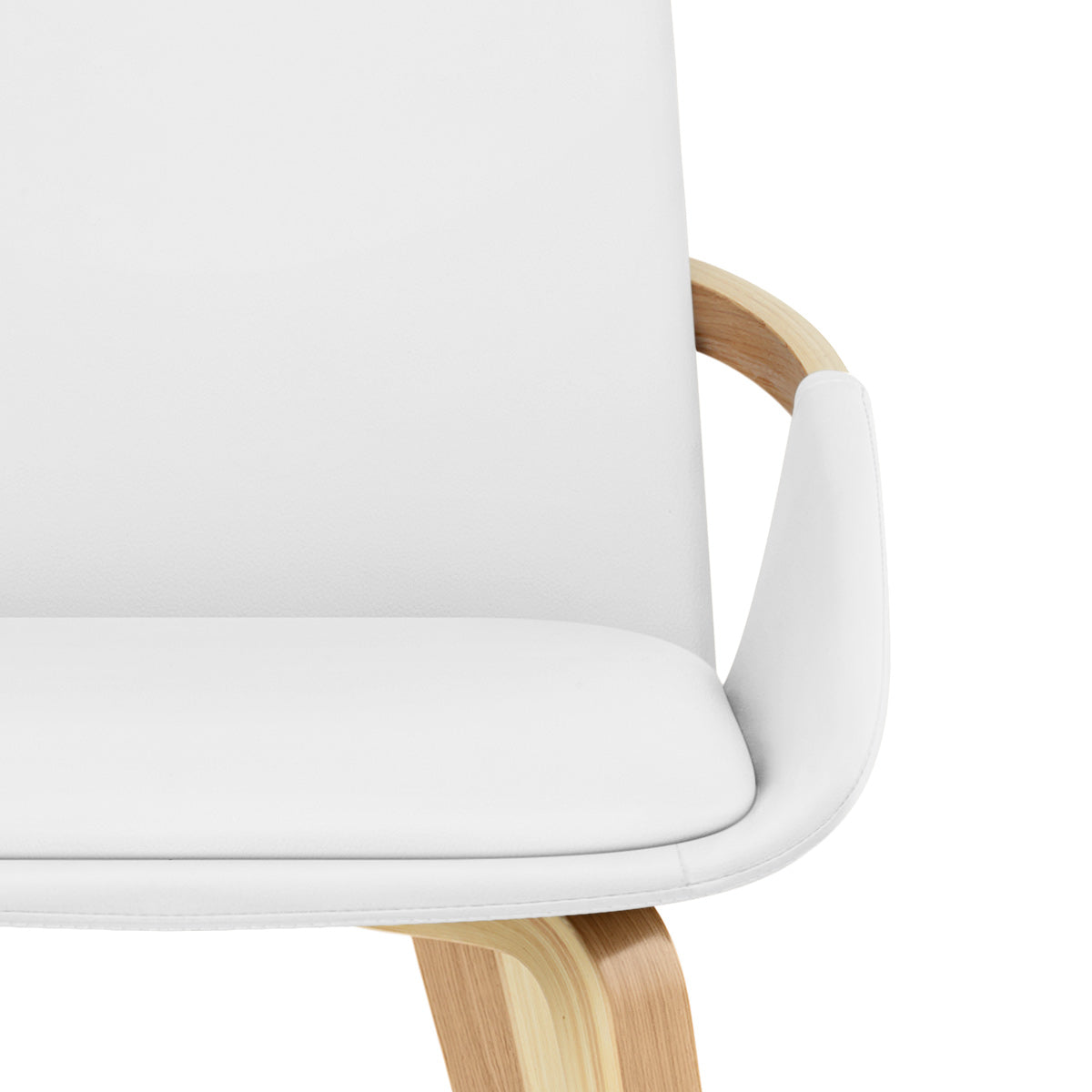 Silla Polipiel Madera - Ohio Blanco