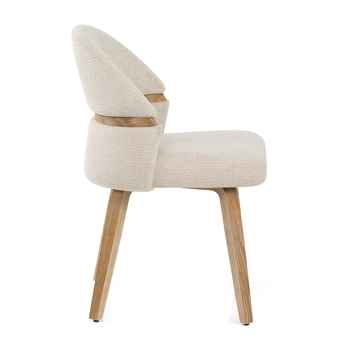 Silla Tela Roble - Odessa Crema