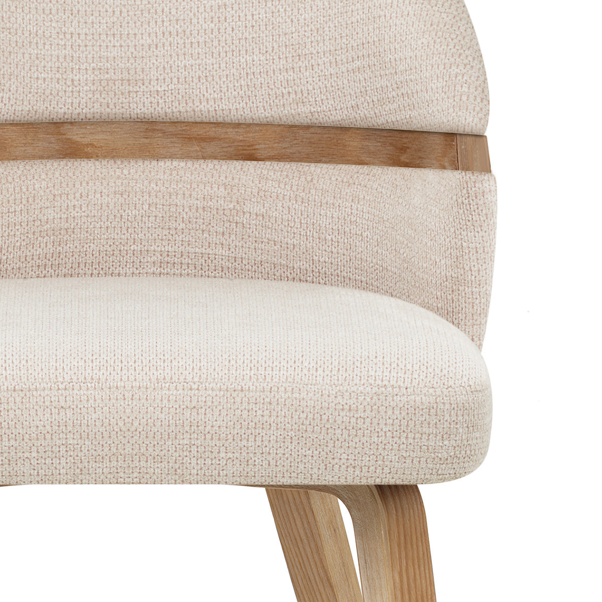 Silla Tela Roble - Odessa Crema