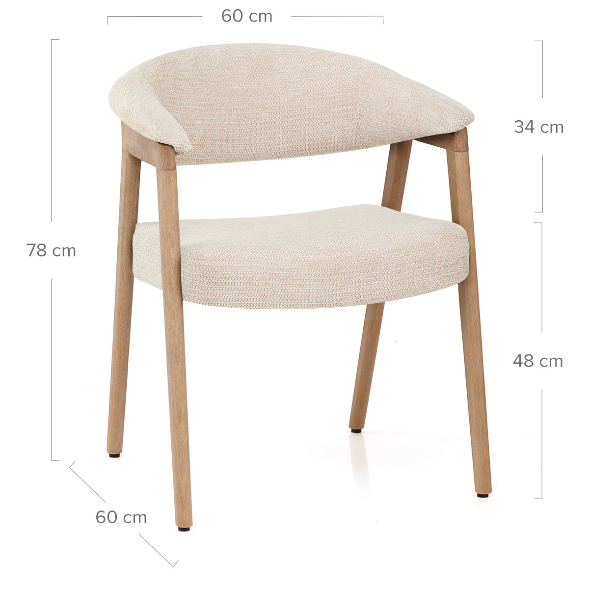 Silla Tela Roble - Falco Crema