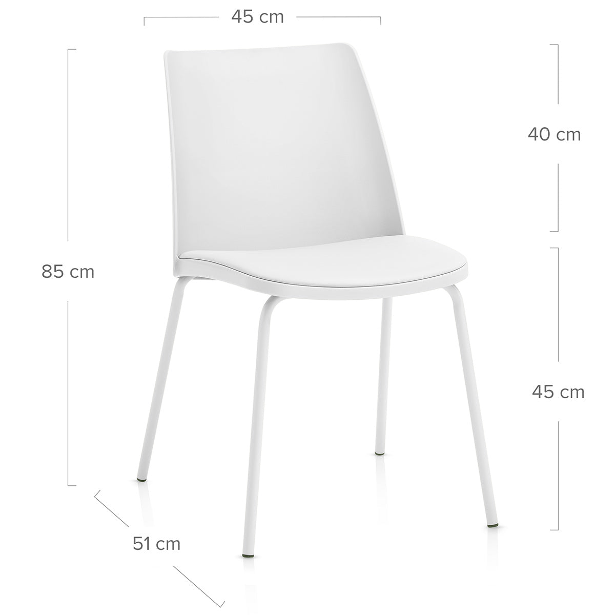 Silla Resina Metal - Cosmo Blanco