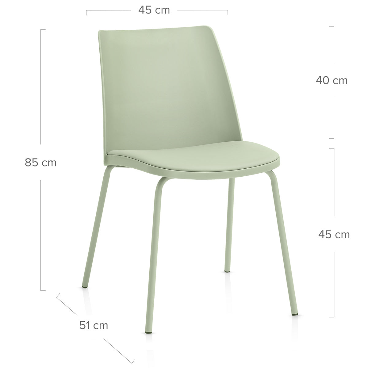 Silla Resina Metal - Cosmo Verde