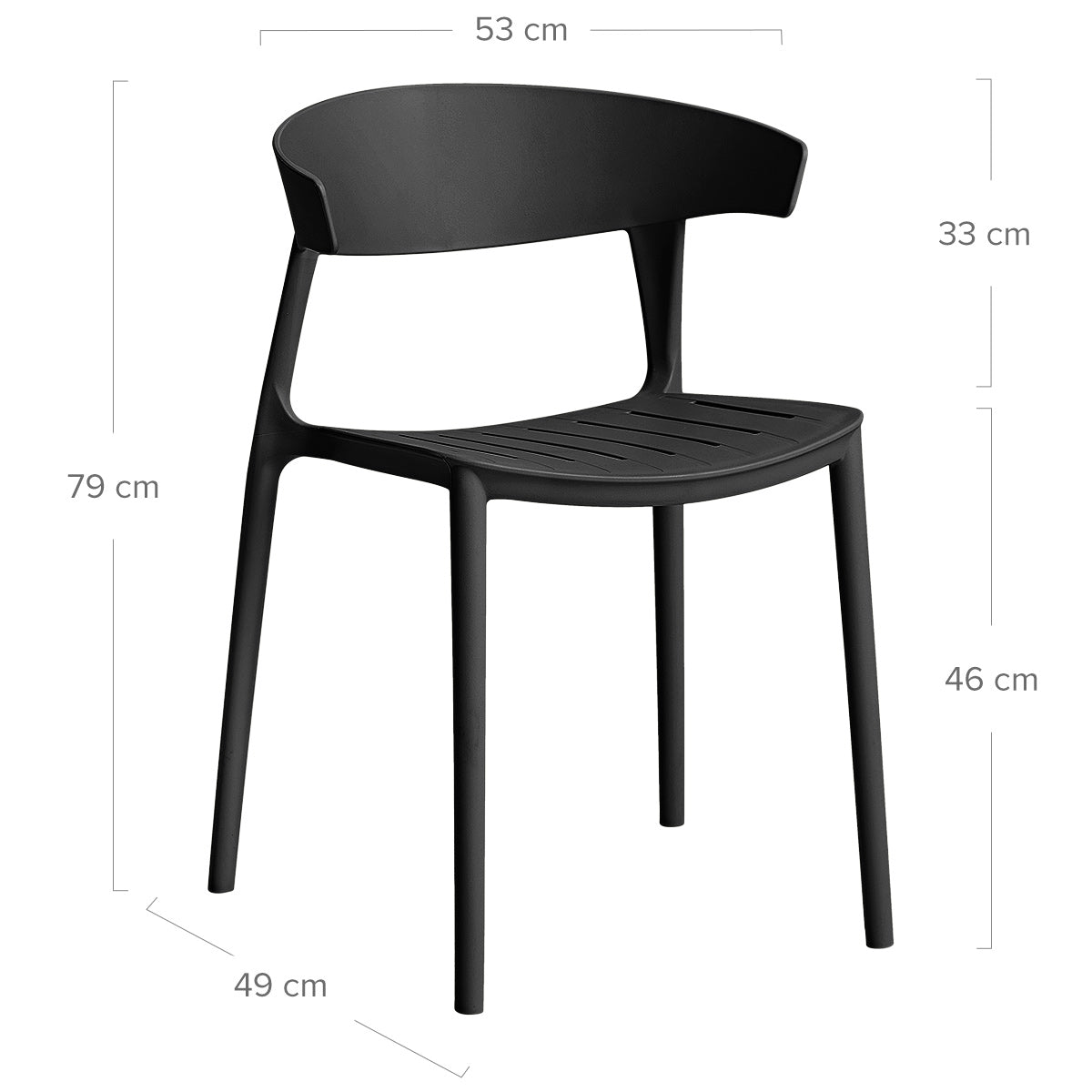 Silla Resina Exterior - Sky Garden Negro