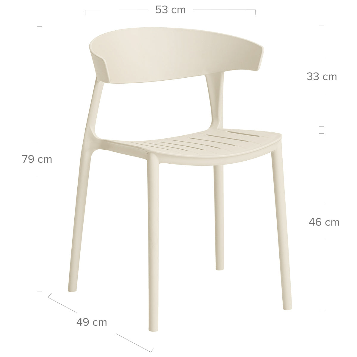 Silla Resina Exterior - Sky Garden Crema