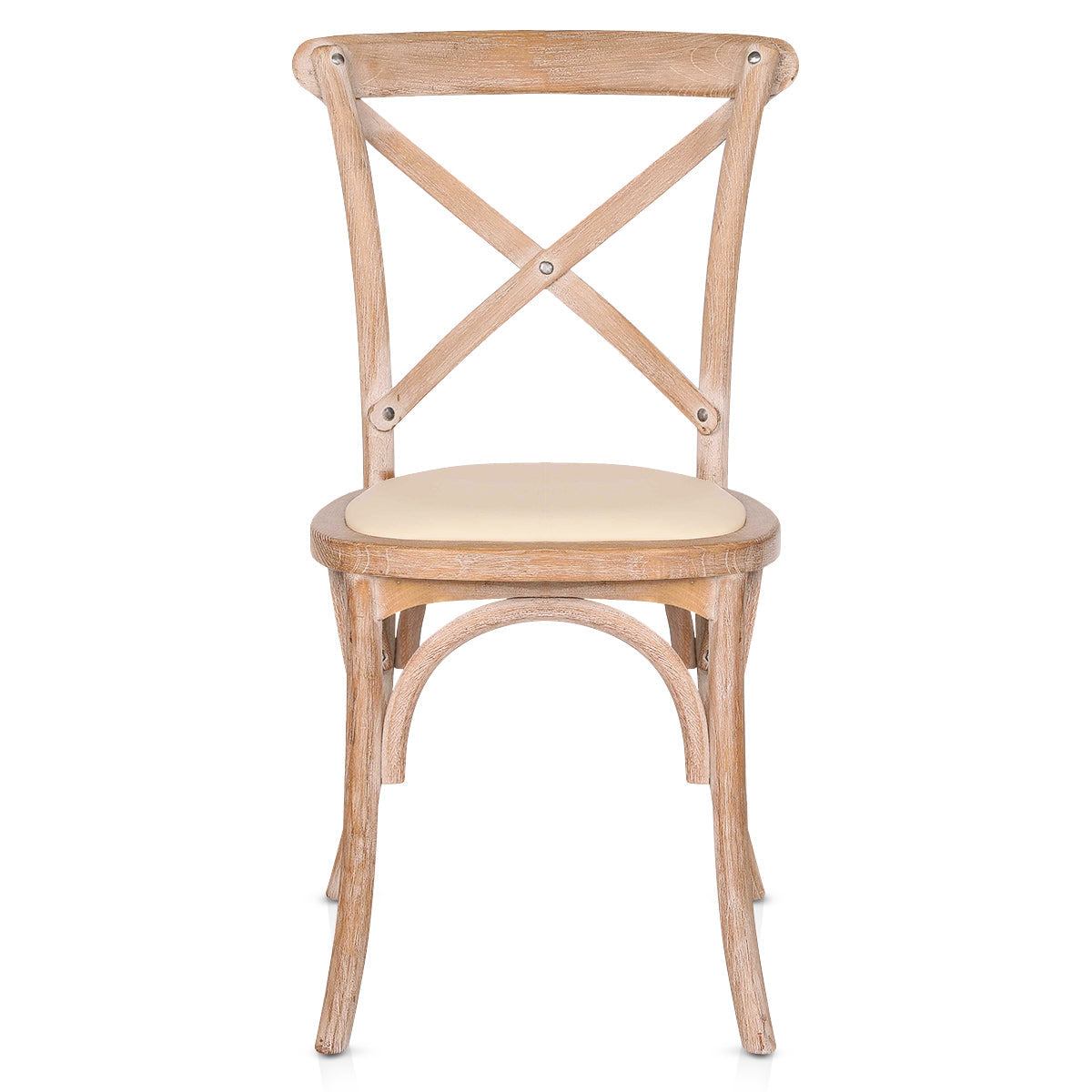 Silla Cuero Auténtico Roble - Marcel Crema
