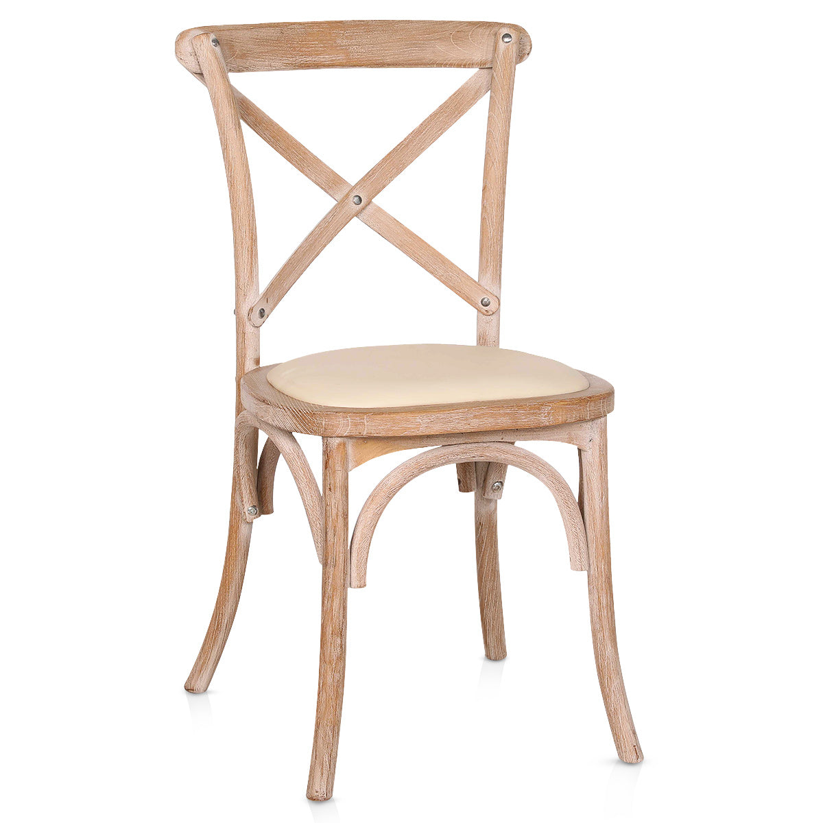 Silla Cuero Auténtico Roble - Marcel Crema