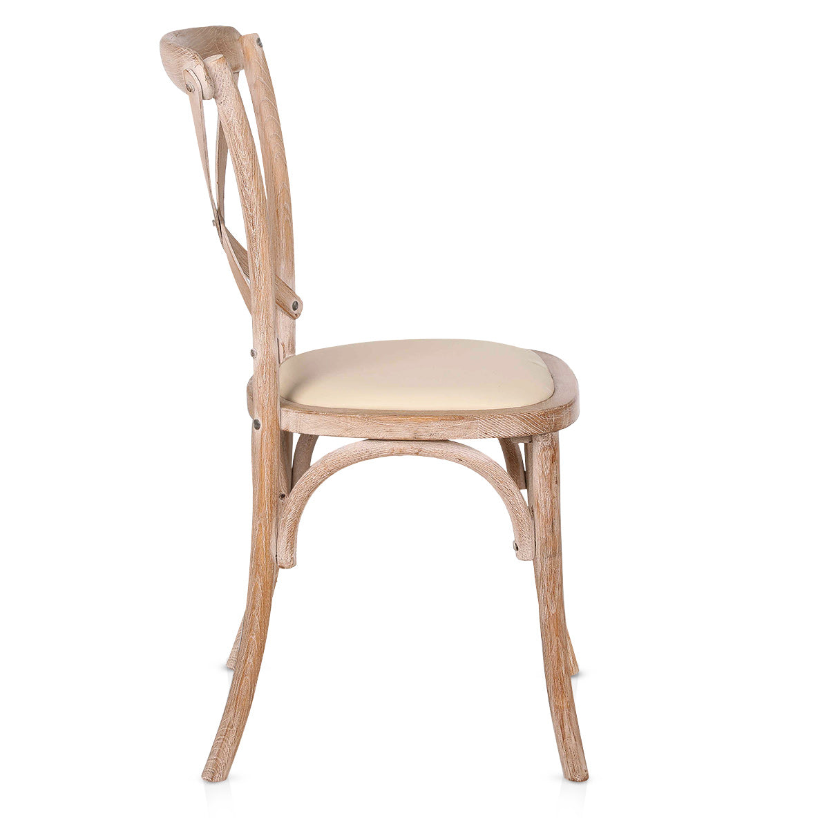 Silla Cuero Auténtico Roble - Marcel Crema