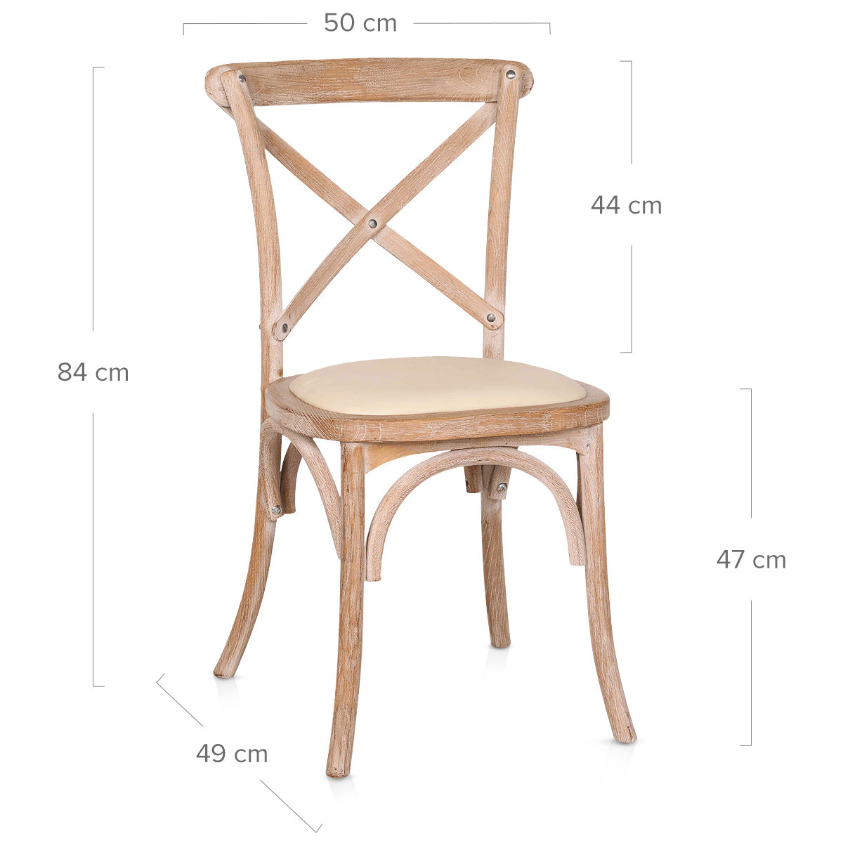 Silla Cuero Auténtico Roble - Marcel Crema