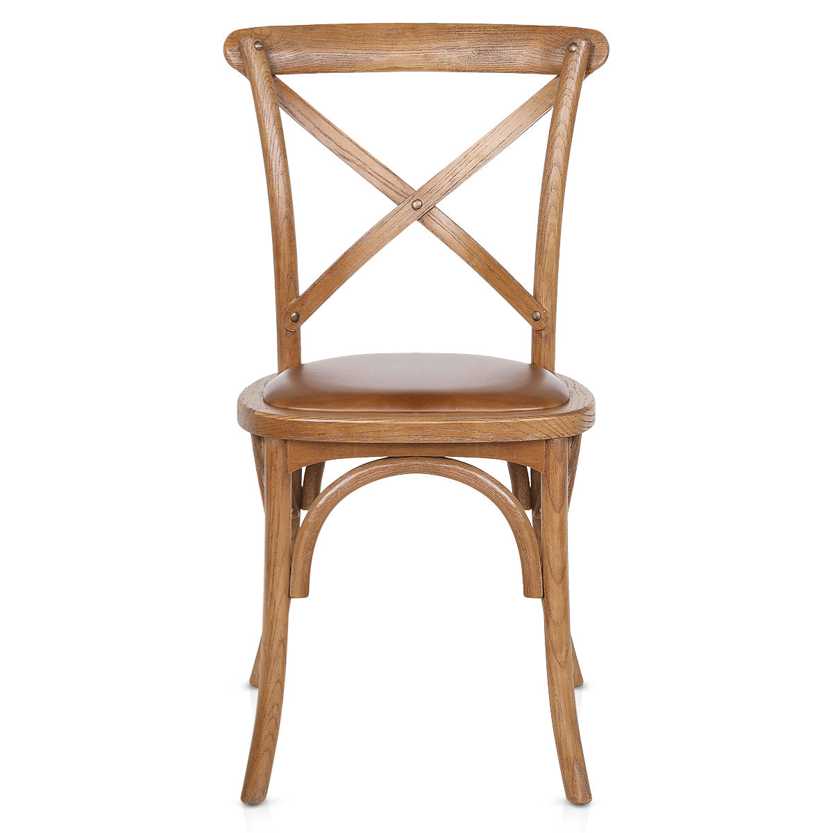 Silla Cuero Auténtico Nogal - Marcel Marrón