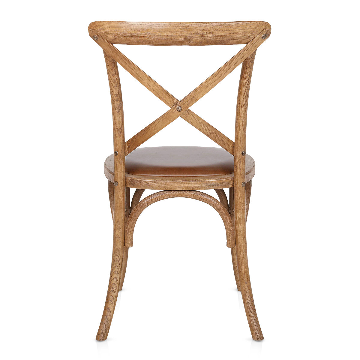 Silla Cuero Auténtico Nogal - Marcel Marrón