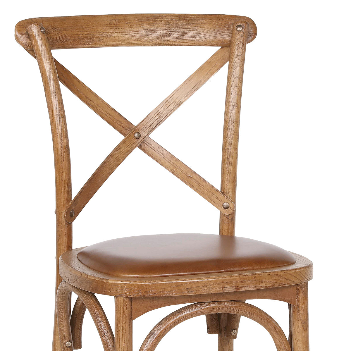 Silla Cuero Auténtico Nogal - Marcel Marrón