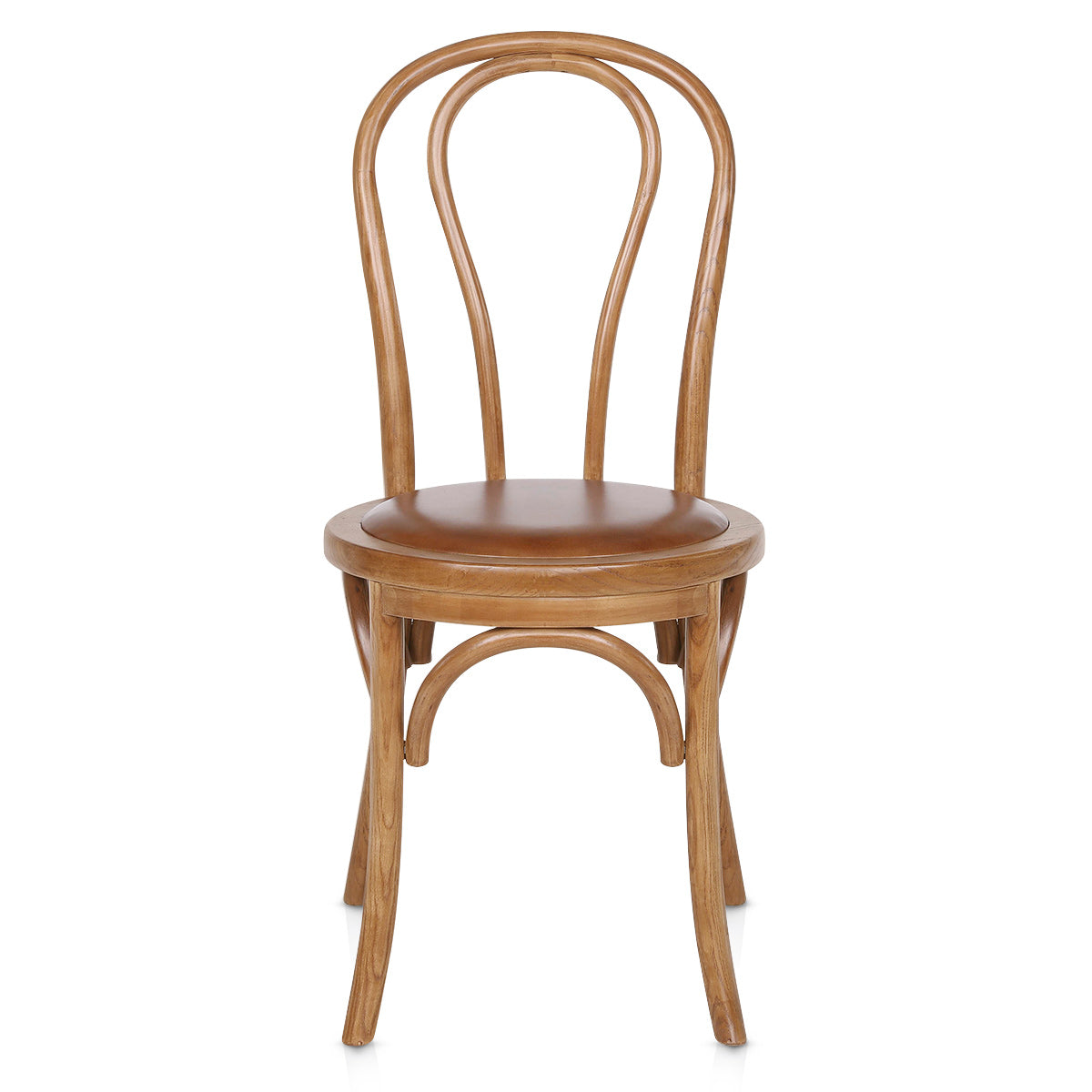 Silla Cuero Auténtico Nogal - Henri Marrón