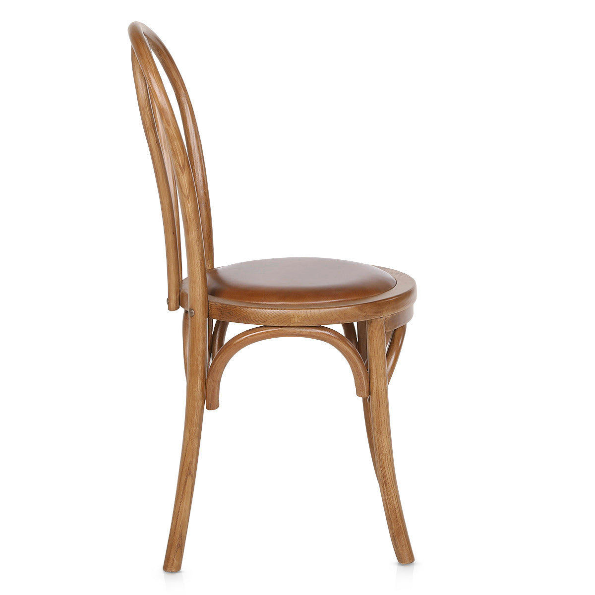 Silla Cuero Auténtico Nogal - Henri Marrón
