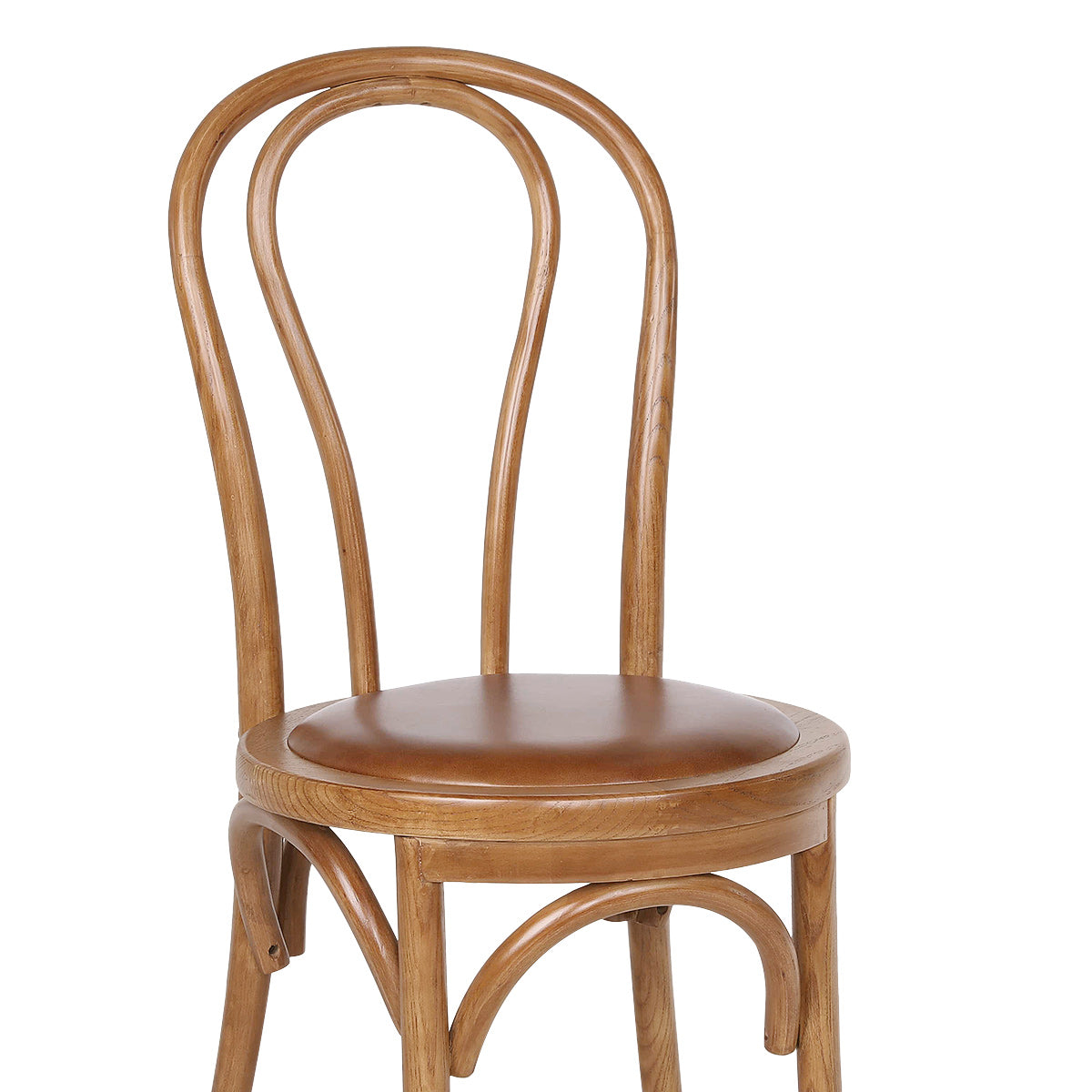 Silla Cuero Auténtico Nogal - Henri Marrón