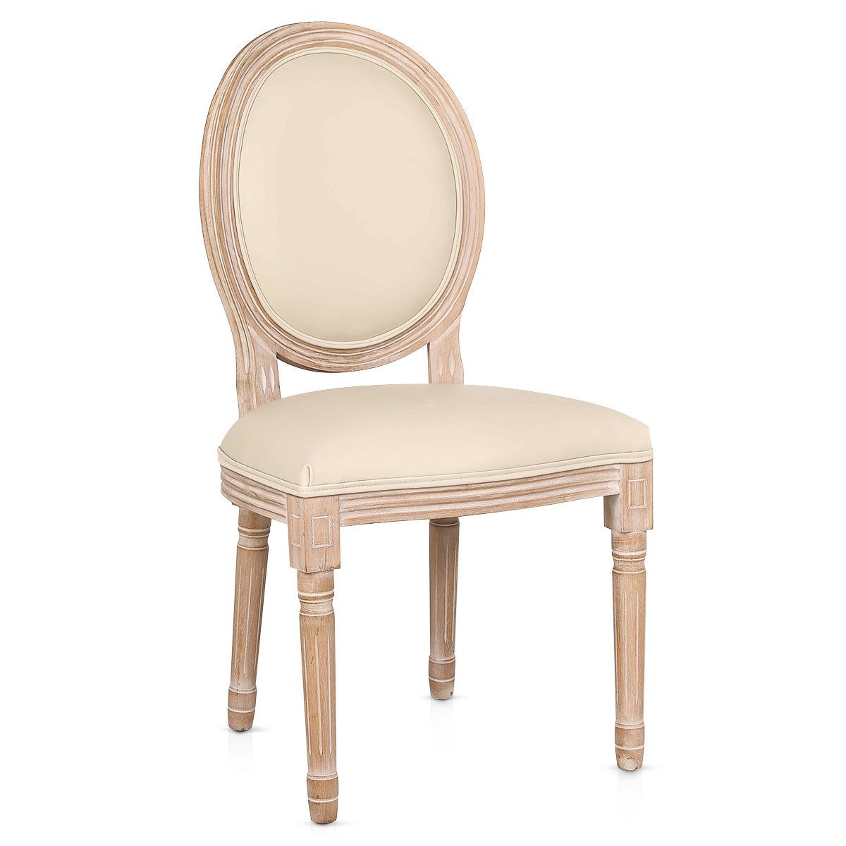 Silla Cuero Auténtico Roble - Louis Crema