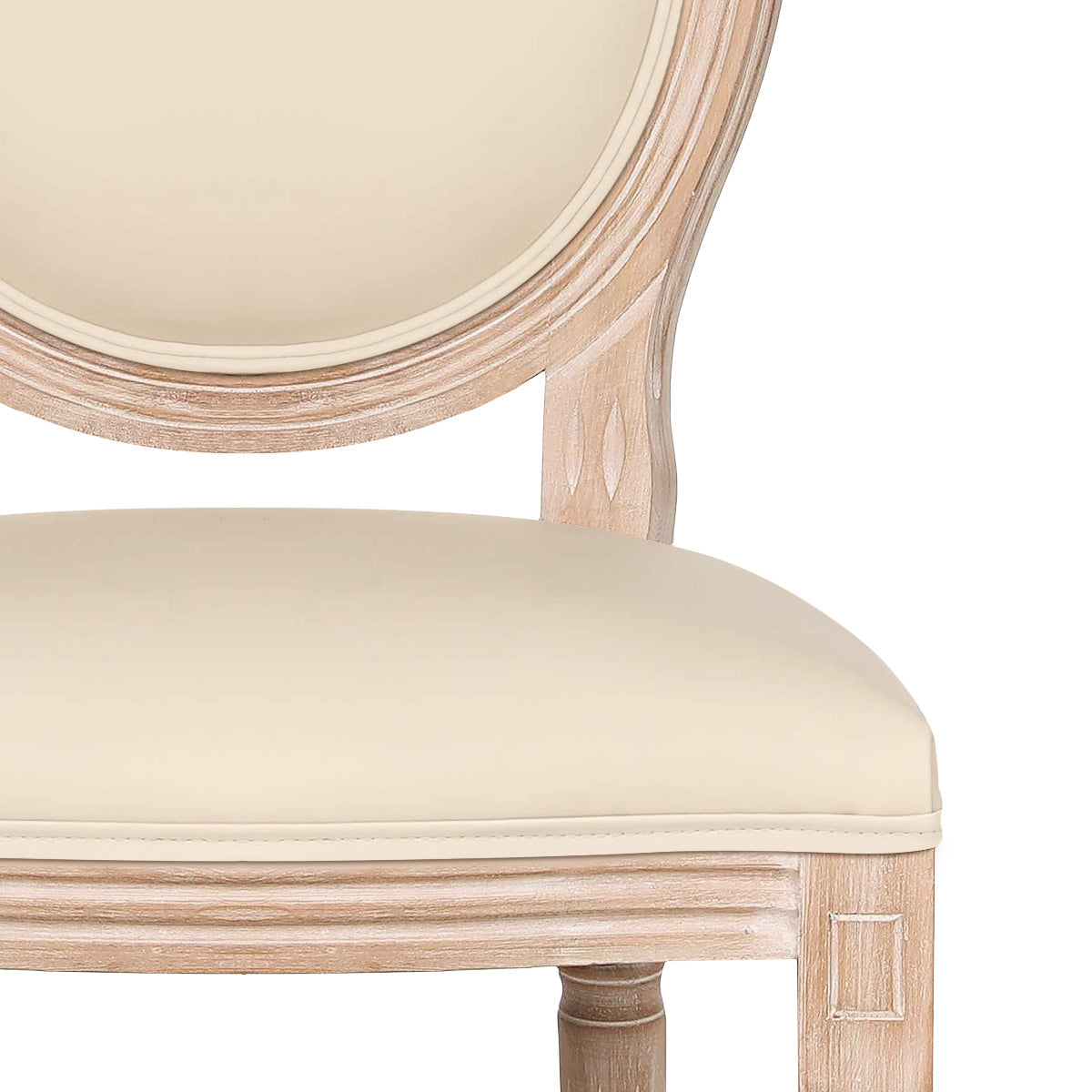 Silla Cuero Auténtico Roble - Louis Crema