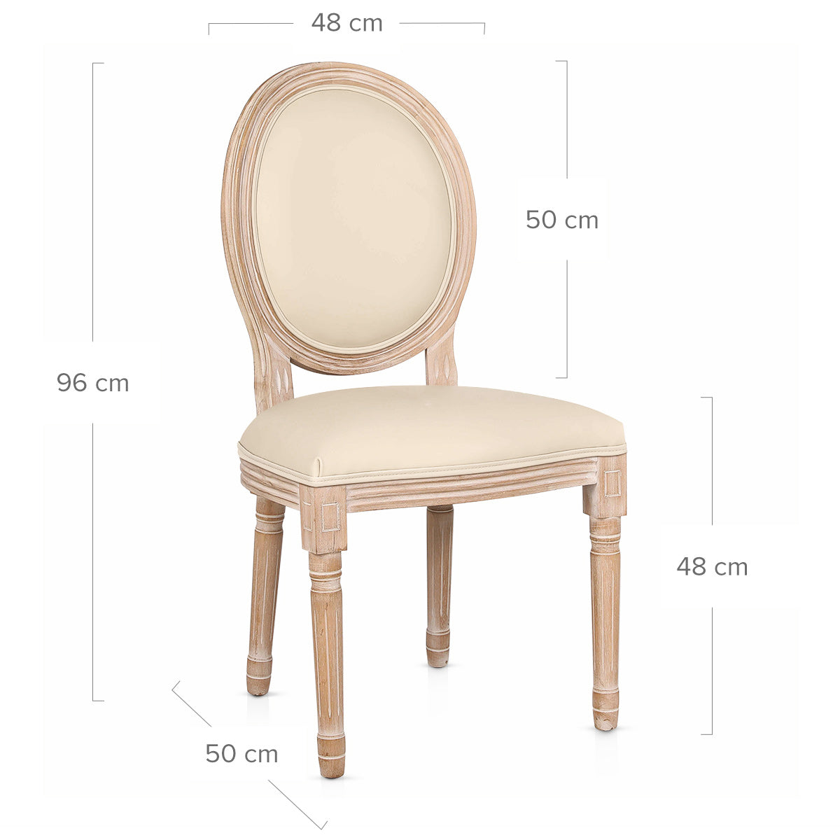Silla Cuero Auténtico Roble - Louis Crema