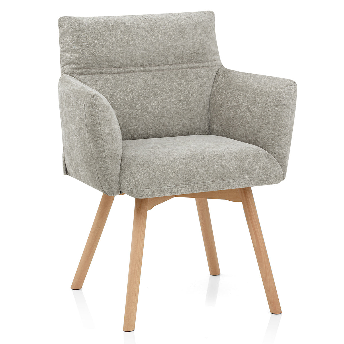 Silla Tela Roble - Mica Gris