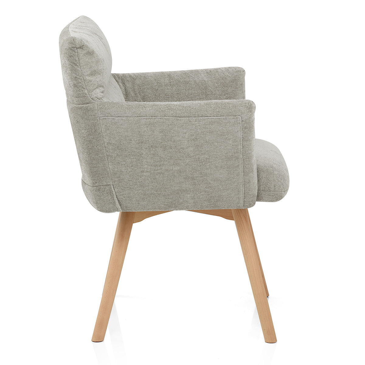 Silla Tela Roble - Mica Gris